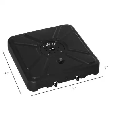 Offset Patio Umbrella Base Stand Cantilever Umrella Holder Weight w/ Wheels, Sand or Water Filled, 1...