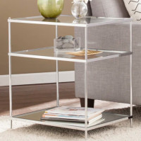 Peregrine glass end table