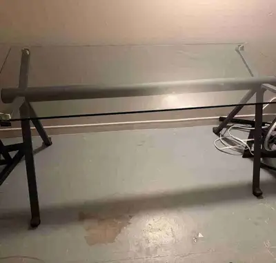 Glass office desk, View more