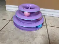 Cat toy three layer turntable toy tower ball roller
