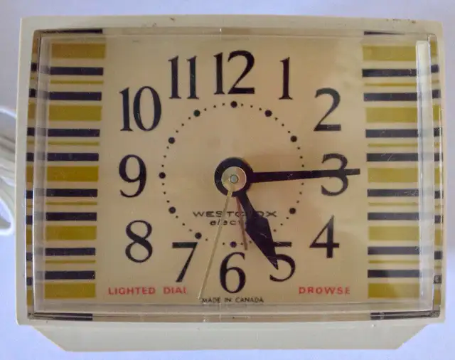Vintage 1970. Collection. Electric alarm clock WESTCLOX63417636195201122