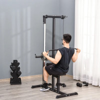 Exercise Pulldown Weight Machine with 3 Adjustable Cable 