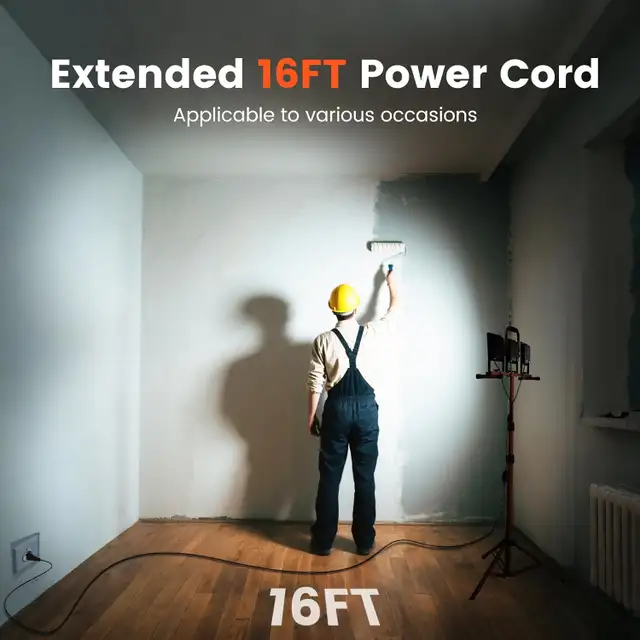 30000 Lumen Work Lights with Stand, 3 Adjustable Head LED Work L in Outdoor Lighting in City of Toronto - Image 8