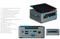 Intel NUC Kit with 8tb external hard drive and switch