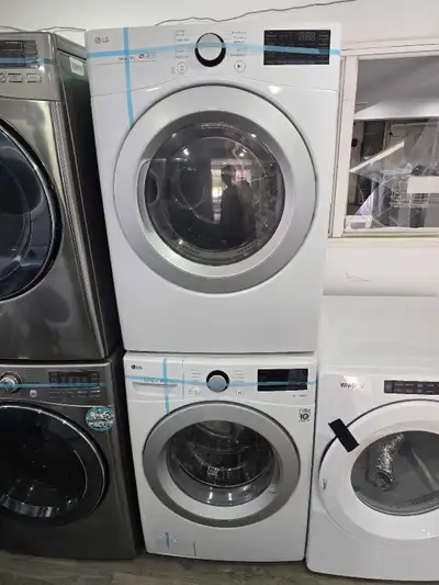 Like New LG 27" White Frontload Stack Washer Electric Dryer S, View more