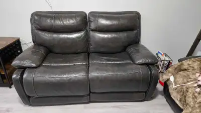 Leather Electric Recliners Sofa & Love seat
