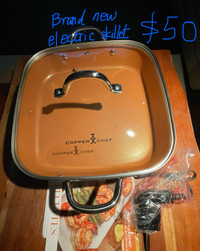 Brand new Copper Chef electric skillet in box