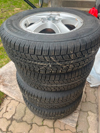 225/70 R16 General Altimax All Season Tires on Rims