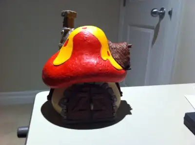 Excellent condition. Made in 1976. Very old. Smurf house has several variations -- color of the mush...