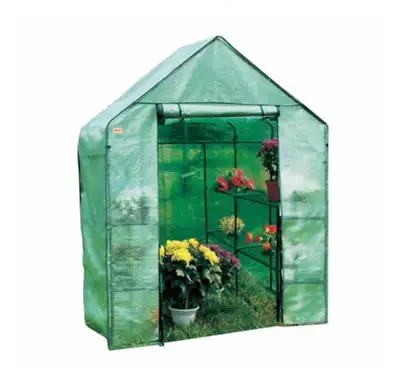 Large Walk In Greenhouse With PE Cover, Steel Tube Frame. Size is 57” x 57”. Originally purchased fr...