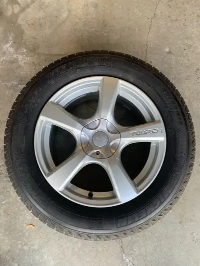 For sale lightly used Touren wheels with Michelin Latitude Alpin LA2 winter tires, size 245/60R18 10...