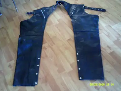 new black leather motorcycle chaps, View more