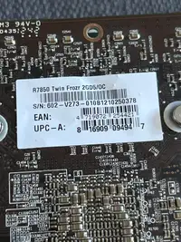 MSI AMD Radeon HD 7850 2GB GDDR5 PCIe Video Card R7850 Twin Froz
