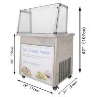 Fried Ice Cream Roll Maker Machine Fruit Ice Milk Yogurt  220358