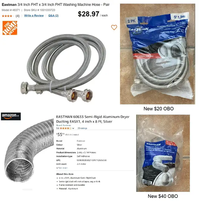 Eastman Washer Hoses & Dryer Vent New in Washers & Dryers in City of Halifax - Image 2