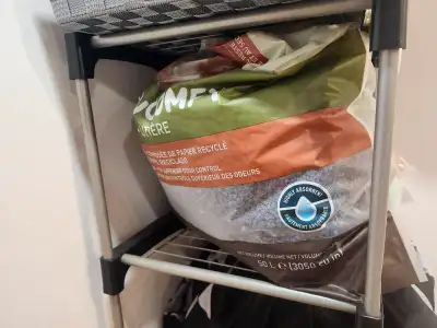 Almost full bag, not needed anymore, bought some mats instead Bought it for 70$