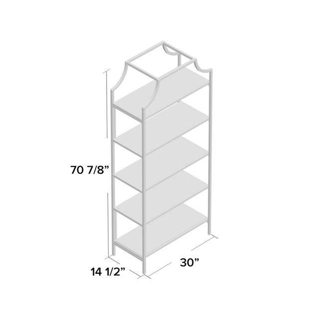 Luxury Designer GOLD BOOKCASE DISPLAY CABINET 5 glass shelves in Bookcases & Shelving Units in City of Toronto - Image 9