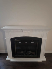 Electric fire place with nice size mantle 