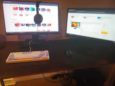Complete Gaming PC + 2 monitors + Mouse and Keyboard, View more