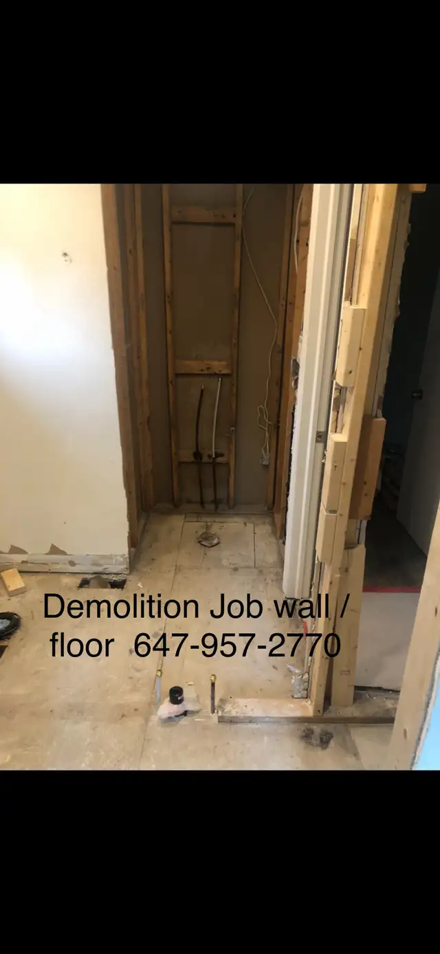Demolition job Walls & floors 647-957-2770