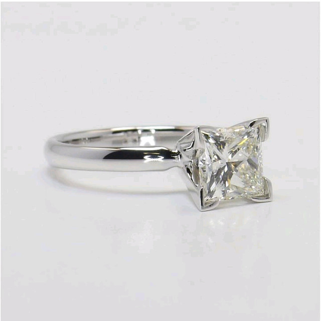 1.01 Ct Princess cut Lab Created Diamond Engagement Ring, G-VS1 in Jewellery & Watches in Mississauga / Peel Region - Image 2