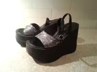 Black platform shoes from Le Chateau
