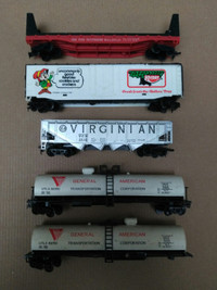 Ho scale model train freight car lot 5/pcs