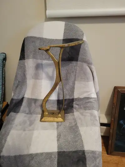 Vintage Brass Shoe Stand + Ohaus Triple Beam Balance Scale 2610g, View more