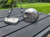 Medicus dual hinged right hand driver and 5 iron set