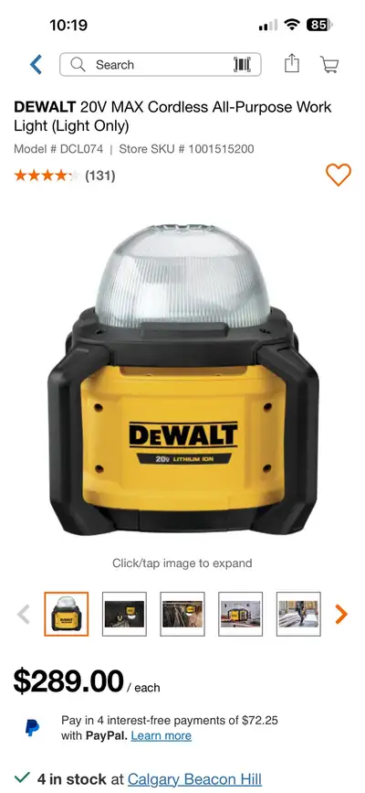 DEWALT 20V MAX Cordless All-Purpose Work Light, View more