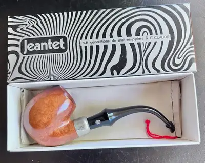 1970's Jeantet Bruyere France OPL Bent Smoking Tobacco Pipe, View more