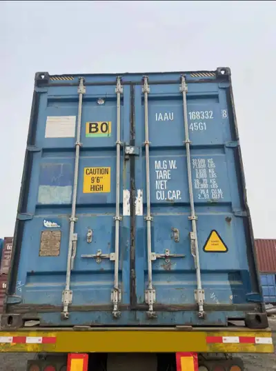 Our contact: +1 800-468-9058 Features: Used 40 feet high-cube containers. Condition: Blue/No Lock Bo...