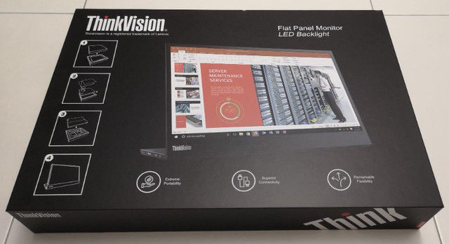 Lenovo ThinkVision 14 inch Portable Monitor - M14 in Monitors in Windsor Region