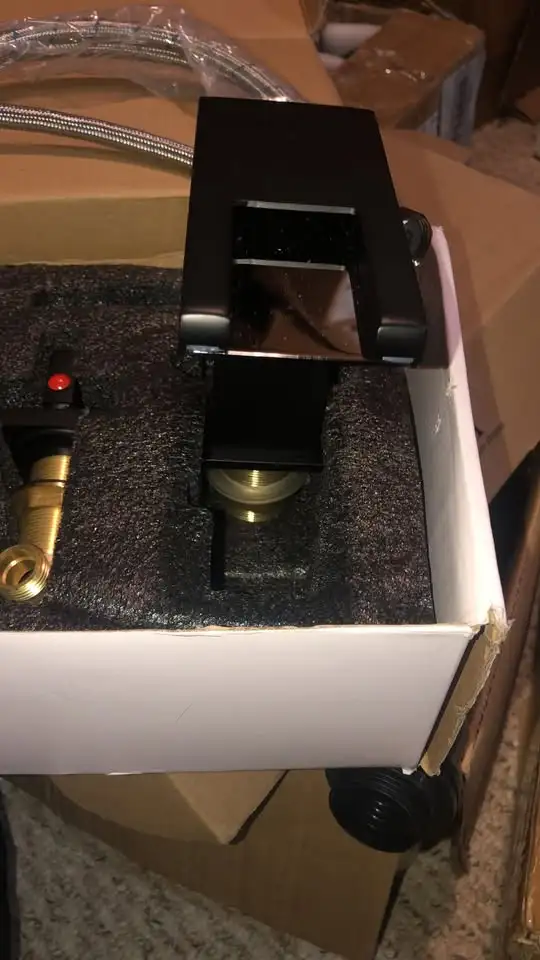 Bathroom Faucet Black, 2 Handle Waterfall Bathroom Sink Faucet, in Plumbing, Sinks, Toilets & Showers in Gatineau - Image 2