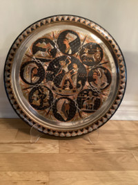 Gorgeous Large Egyptian Mixed Metal Decorative Platter