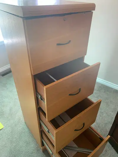 ** FREE** 2 Wooden Filing Cabinets, View more