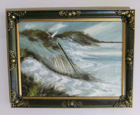 Seascape / Beach with Gull, Painting on Canvas