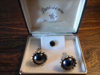 Vintage 1960's Men's Cuff Links and Tie Pin