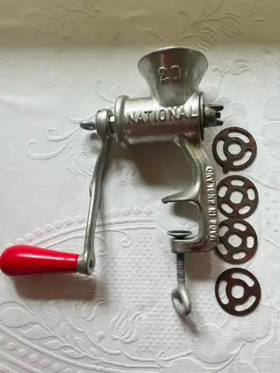 1956 Vintage SPONG NATIONAL Manual MEAT GRINDER Cast Iron, Farm, View more