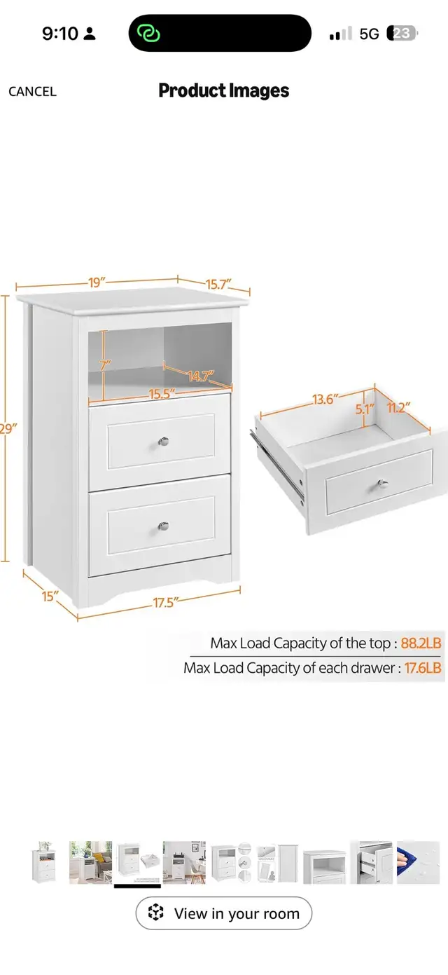 dresser and bedside table  in Dressers & Wardrobes in Charlottetown - Image 4