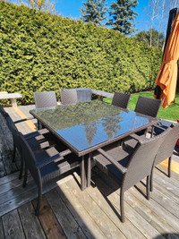 Cana-Foam Coventry 9 piece outdoor dining set 