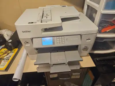 All-In-One Brother Printer w/3 new XL Black Ink Cartridges, View more