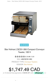 Used Conveyer Toaster Star Holman