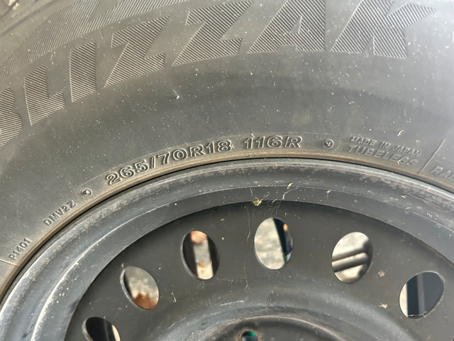 4 Bridgestone Blizzak Snow Tires on Steel Rims used in Tires & Rims in Oshawa / Durham Region