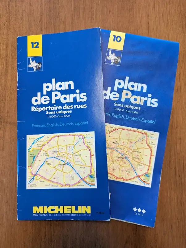 Paris Street Directory and Michelin Map.