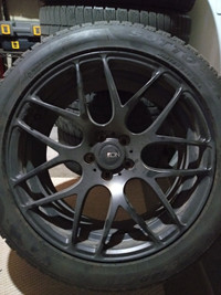 Ford Mustang snow tires with koning rims 