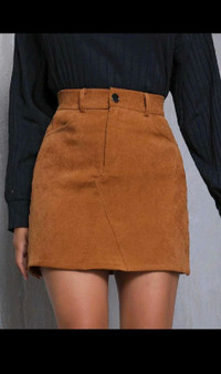 Solid Cord mini skirt 