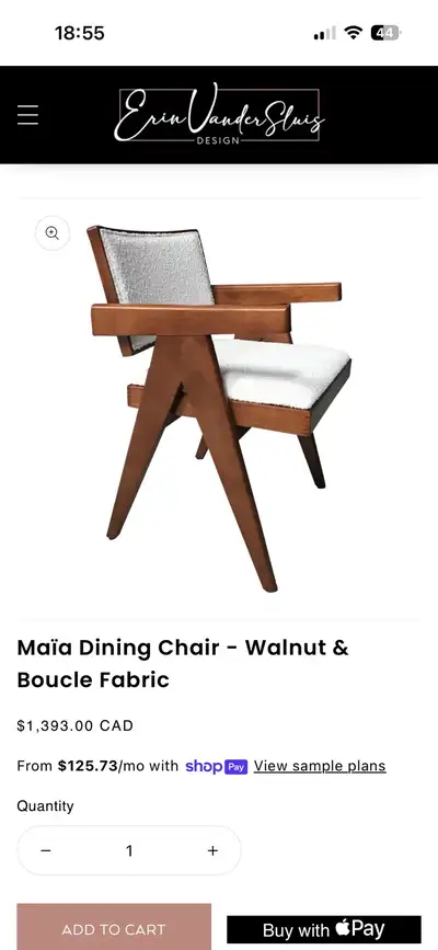 Brand New Maia Walnut Dining Chair, View more