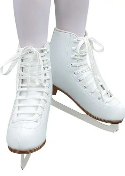 Gliti Ice Skates Womens/Girls Ice Figure Skates, Size 8, White, View more