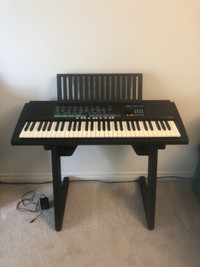 Yamaha Portatone PSR-150 Electric Keyboard Piano, Stand & Cover